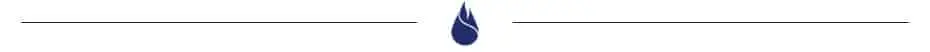 A blue water droplet, symbolizing purity, is centered between two horizontal black lines on a crisp white background, an emblem representing our commitment to transparency and focus on quality in all that we do.