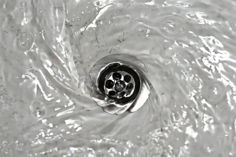Water going down a drain